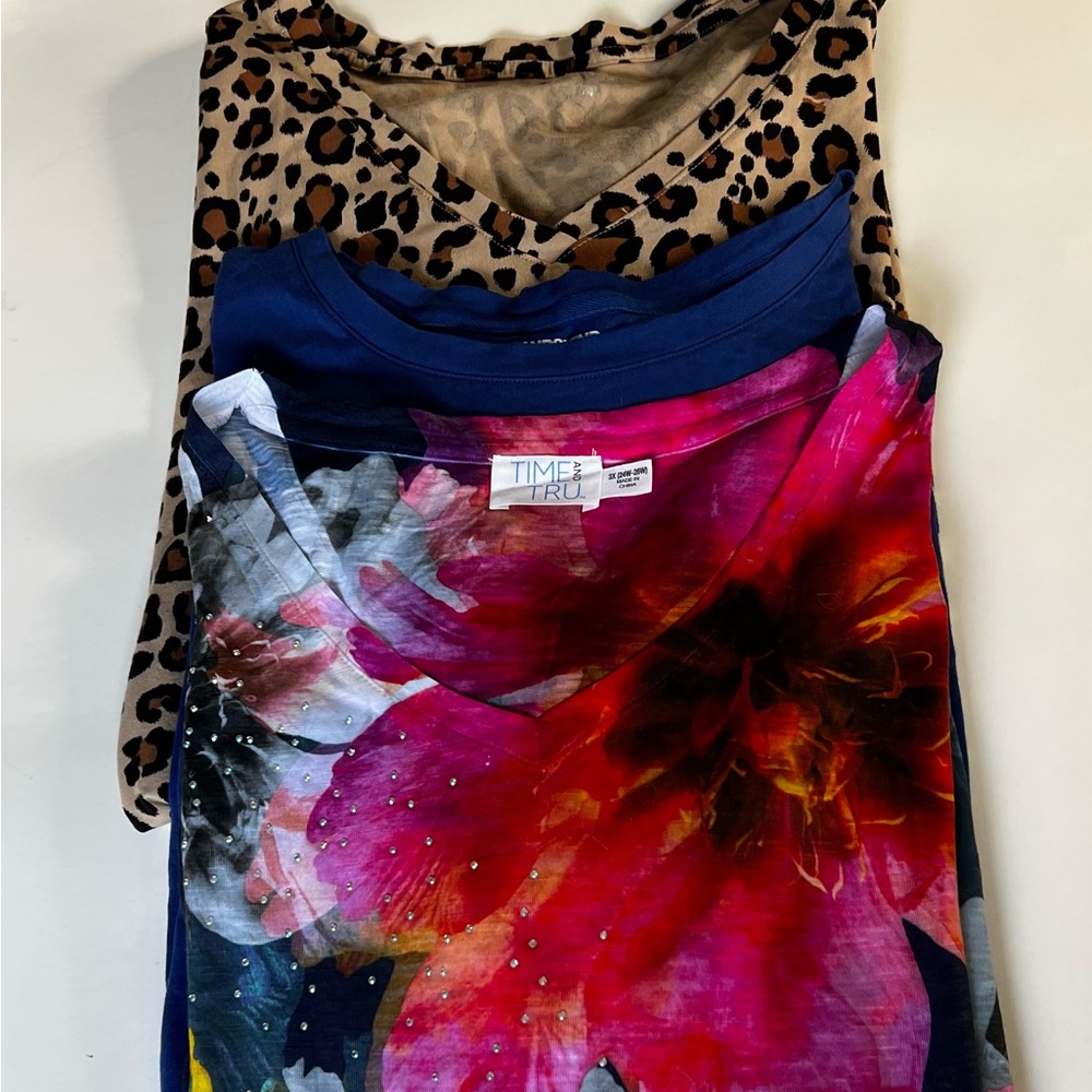 Lot of 3 Short Sleeve Plus Size T-Shirts 3X